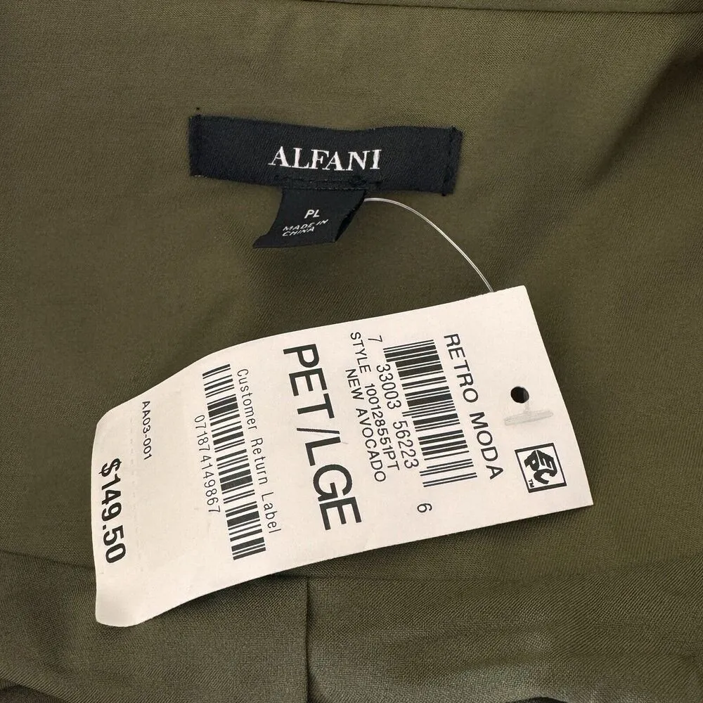 Alfani Petite Large Trench Coat Jacket Open Front Long Sleeve Pockets Belt Women - Image 6