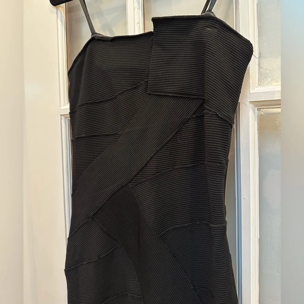 Vintage BCBGMAXAZRIA Max Azria Bondage Punk Goth Club Fitted Dress Size S - Image 2