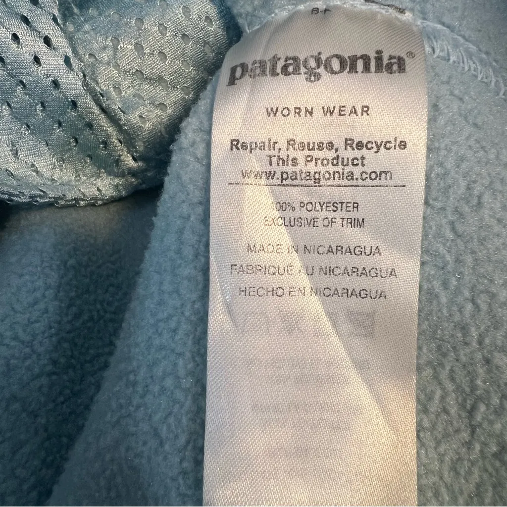 Patagonia Classic Synchilla Marsupial Pullover Fleece Bend Blue Size Medium - Image 6