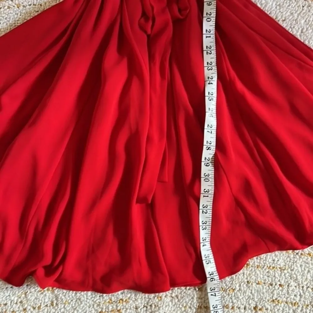 Red Dolman Sleeve Dress w/belted flare. New with tags. M Petite - Image 7