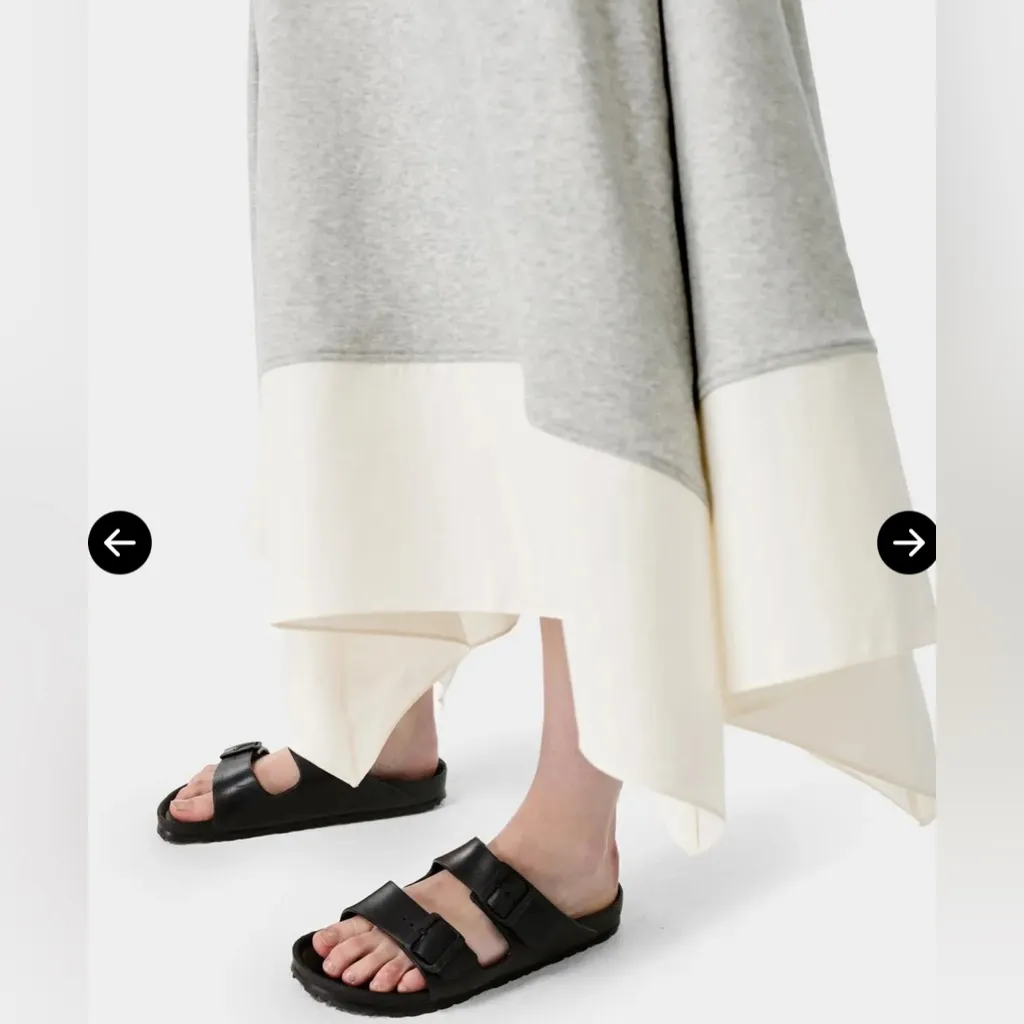 Sweaty Betty Drift Racer Sleeveless Knit Midi Dress Light Marled Grey Small - Image 3