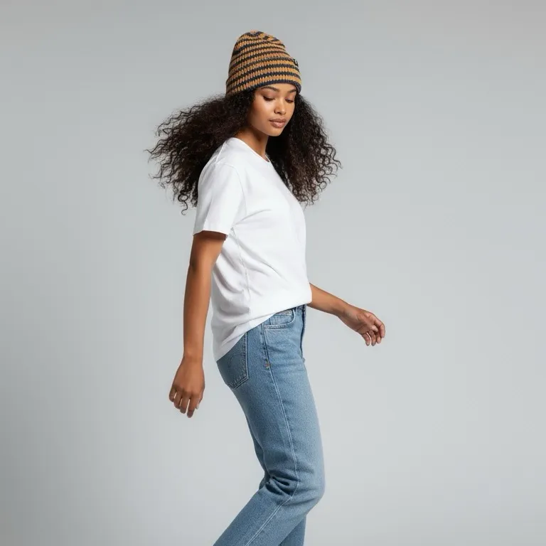 NWT Free People Stripe It Up Cool Down Beanie in Varsity Orange - Image 4