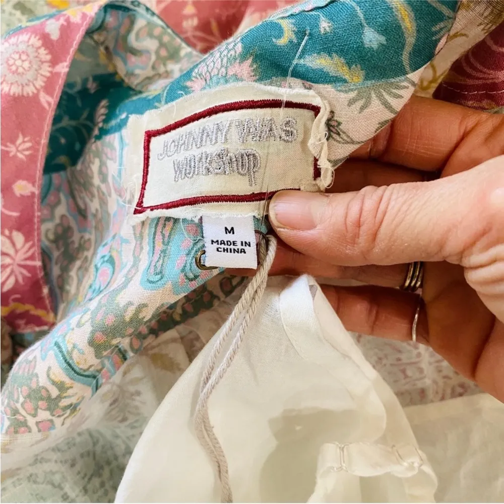 Johnny Was garden seaside button up ramie cotton dress NWOT - Image 7