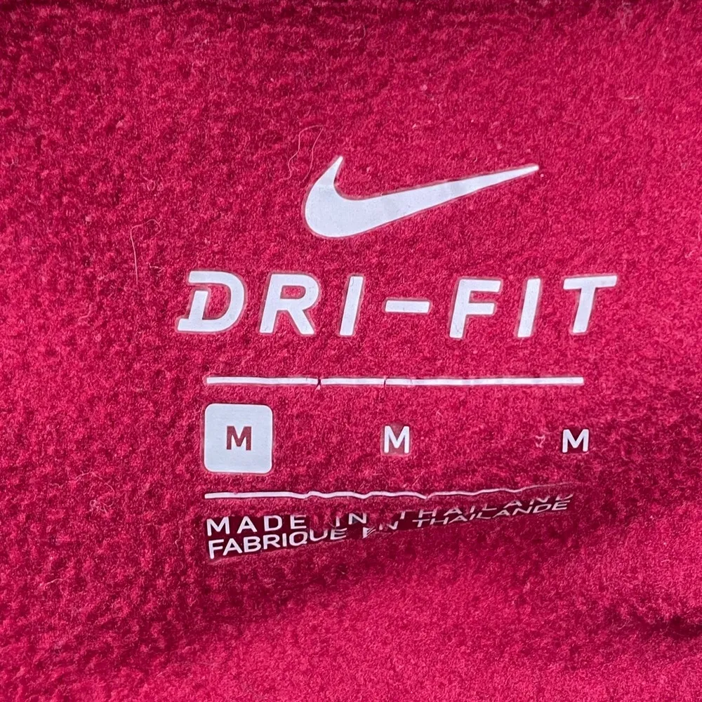 Nike Hoodie Berry Color with Orange Swoosh Size M - Image 8