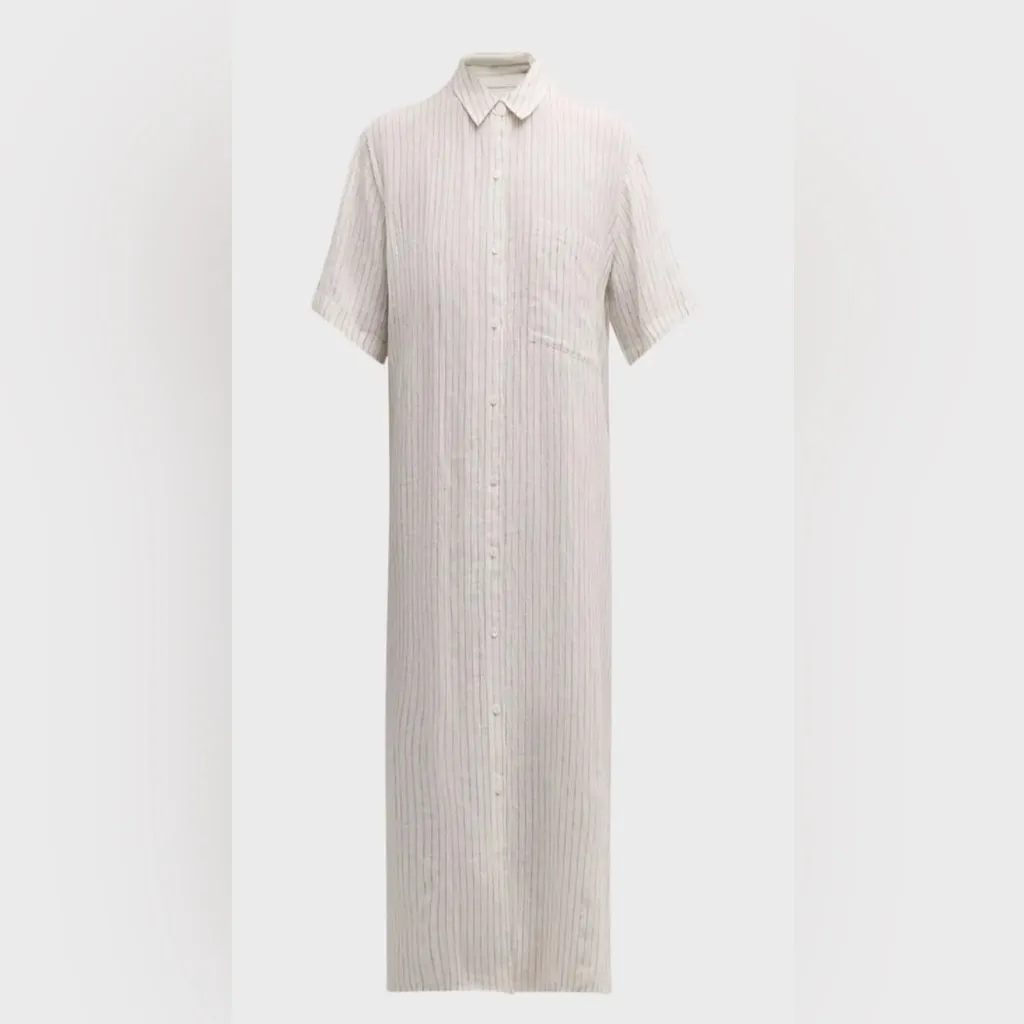 Eileen Fisher Cream Striped Dress - Image 3