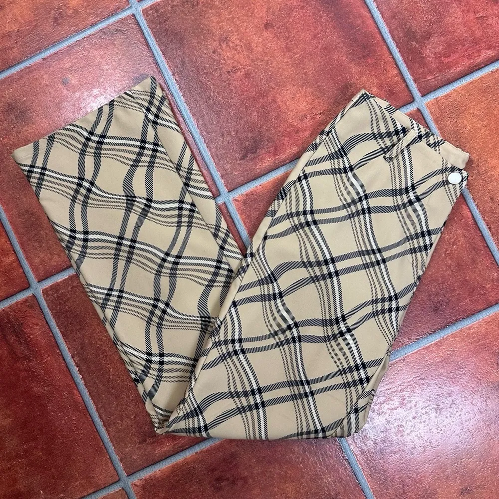 I.AM.GIA Nova Check High-Waisted Wide-Leg Pants Size Small - Image 6