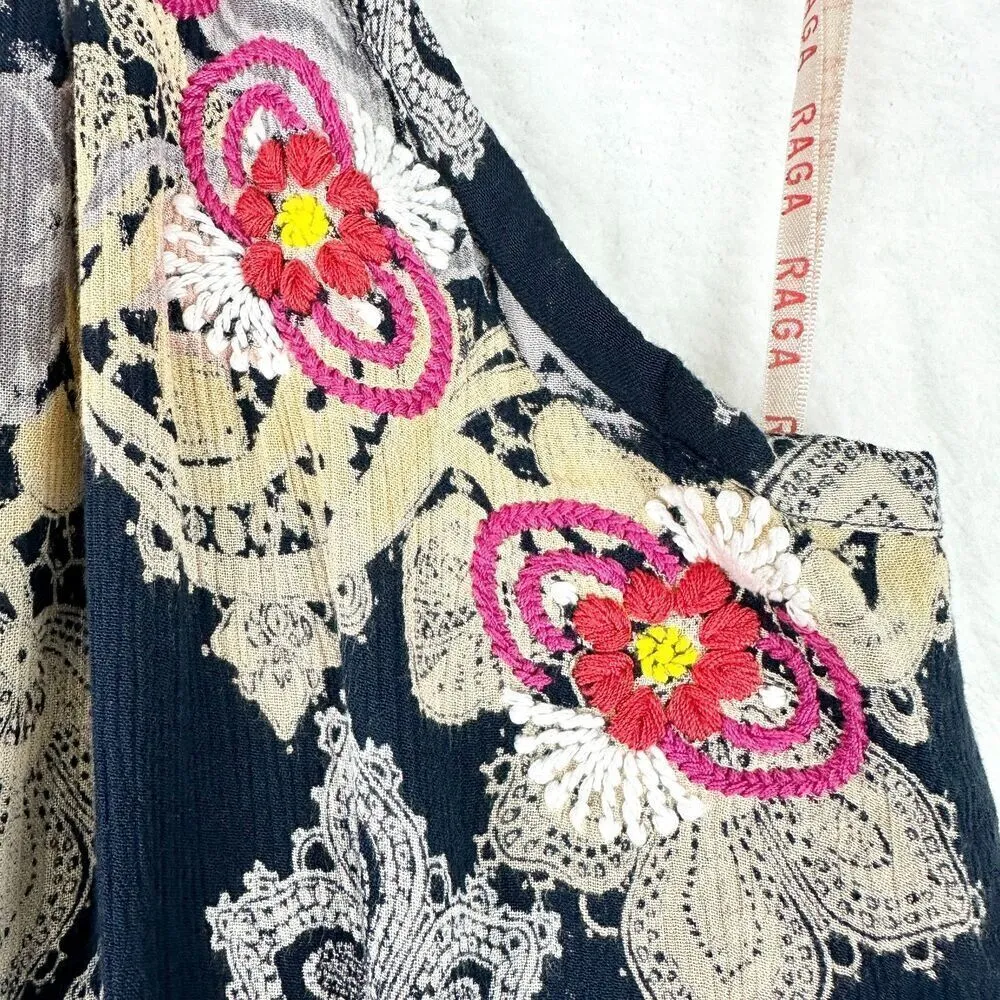 Anthropologie Raga Vanessa Cover Up Halter Dress Size Small NWT Tassel Trim - Image 9