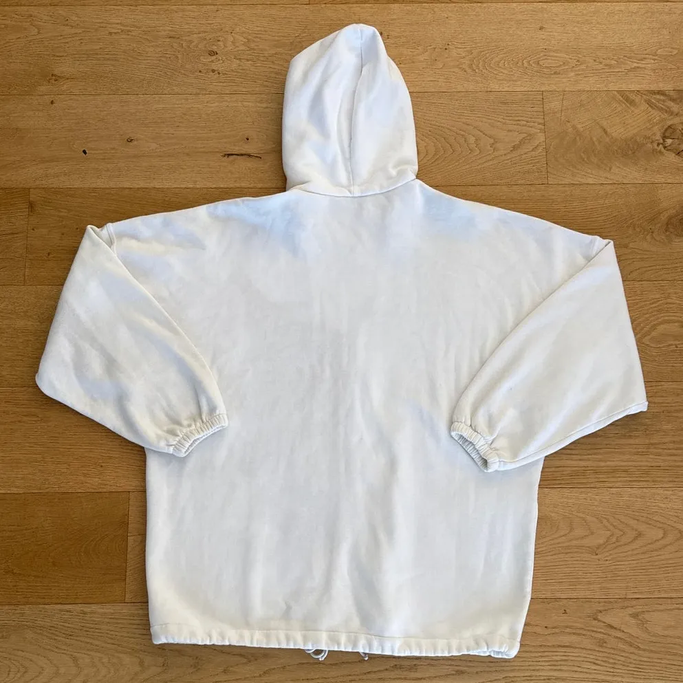 Balenciaga 2018 Graphic Print Hoodie Oversized Size XS in White Black - Image 9