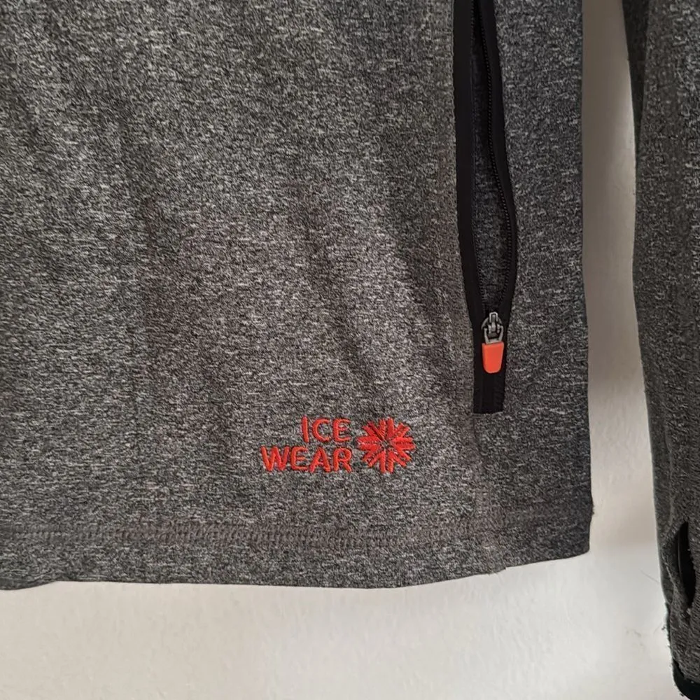 ICE WEAR HALF ZIP WOMENS FLEECE SWEATER EUC Gray - Image 3