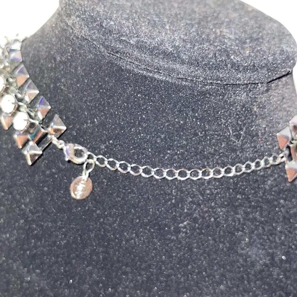 Rare Choker Black And Diamond Clear Beads Vintage Look Claire’s. - Image 4