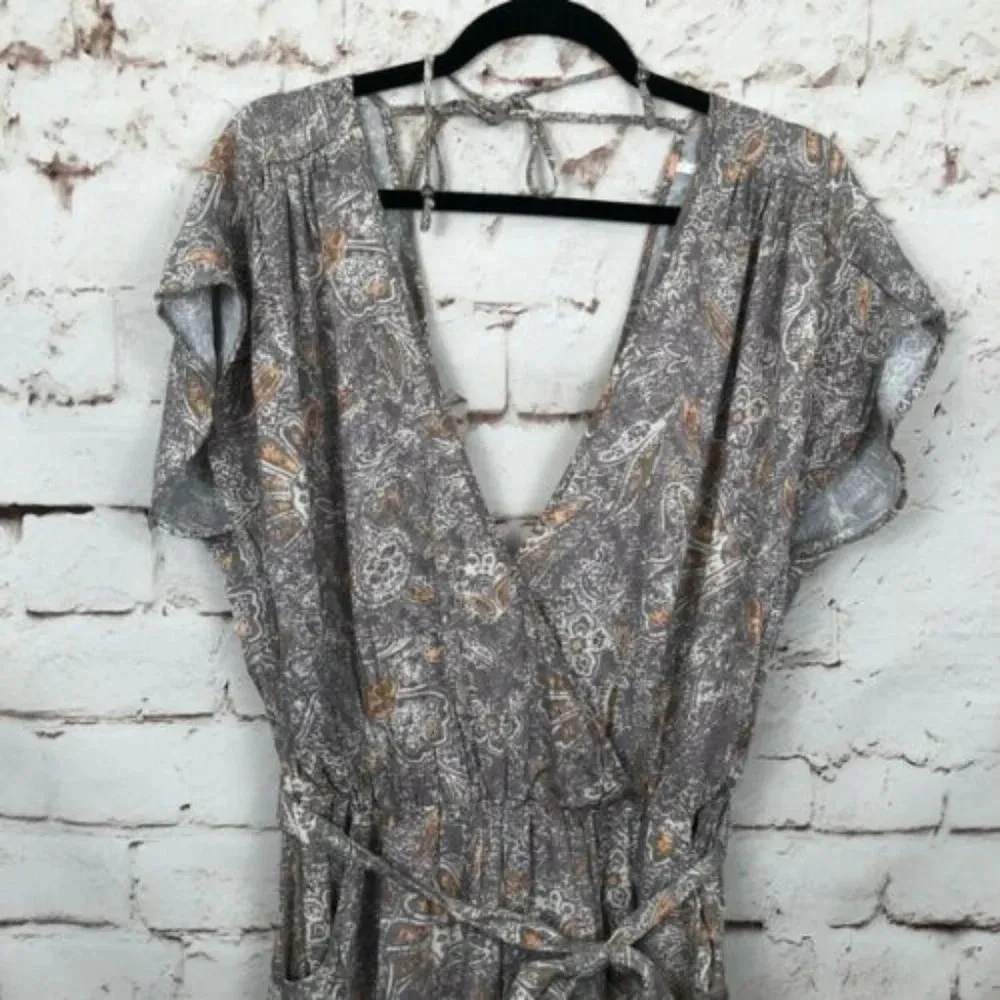 Free People Universal Surplice Jumpsuit In‎ Taupe - Image 5