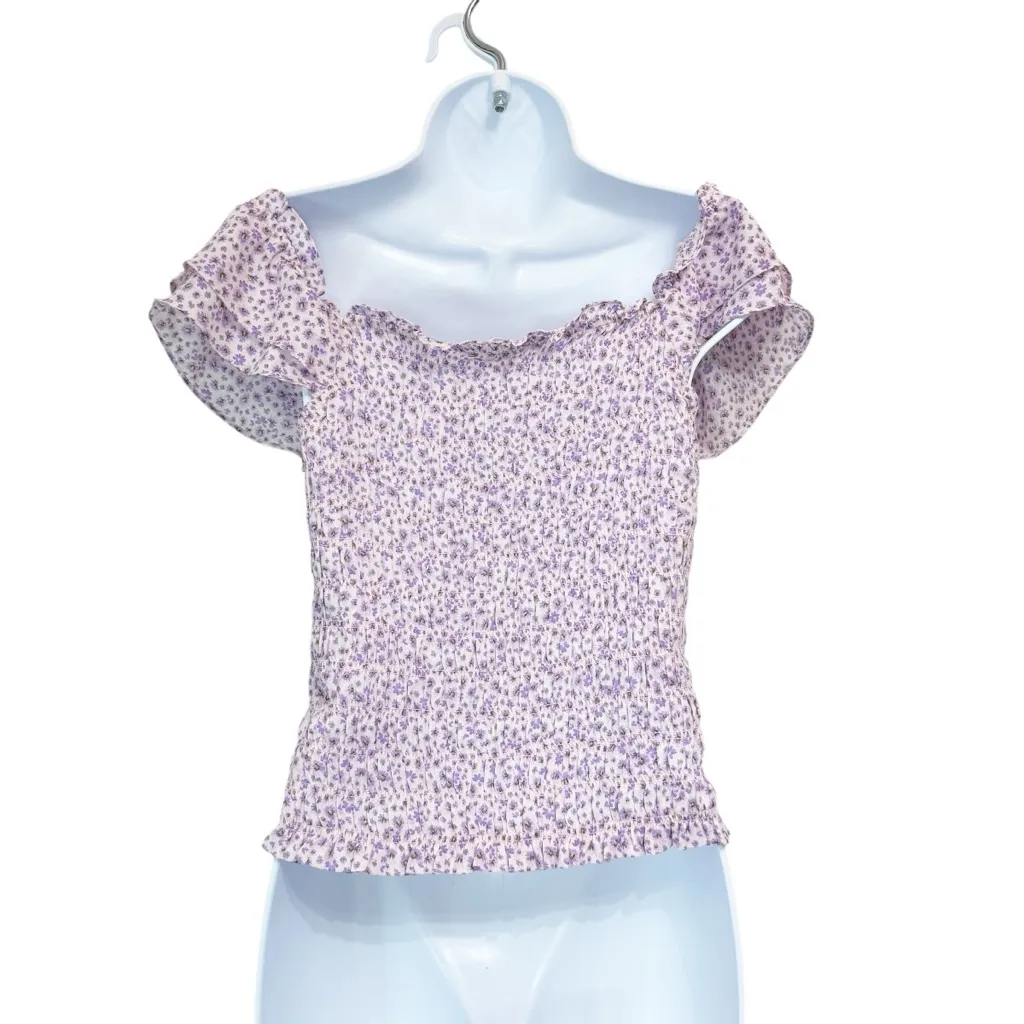 Lush Women's Smocked‎ Cap Sleeve Top size M - Image 6