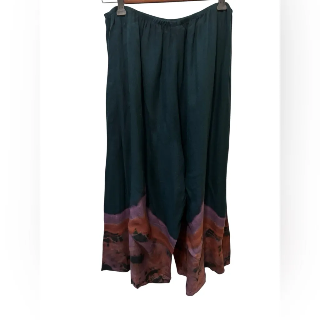 VTG Carole Dolighan Art 2 Wear Artsy 2PC Set L Dolman V Neck Tunic Wide Leg Pant Purple Size L - Image 6