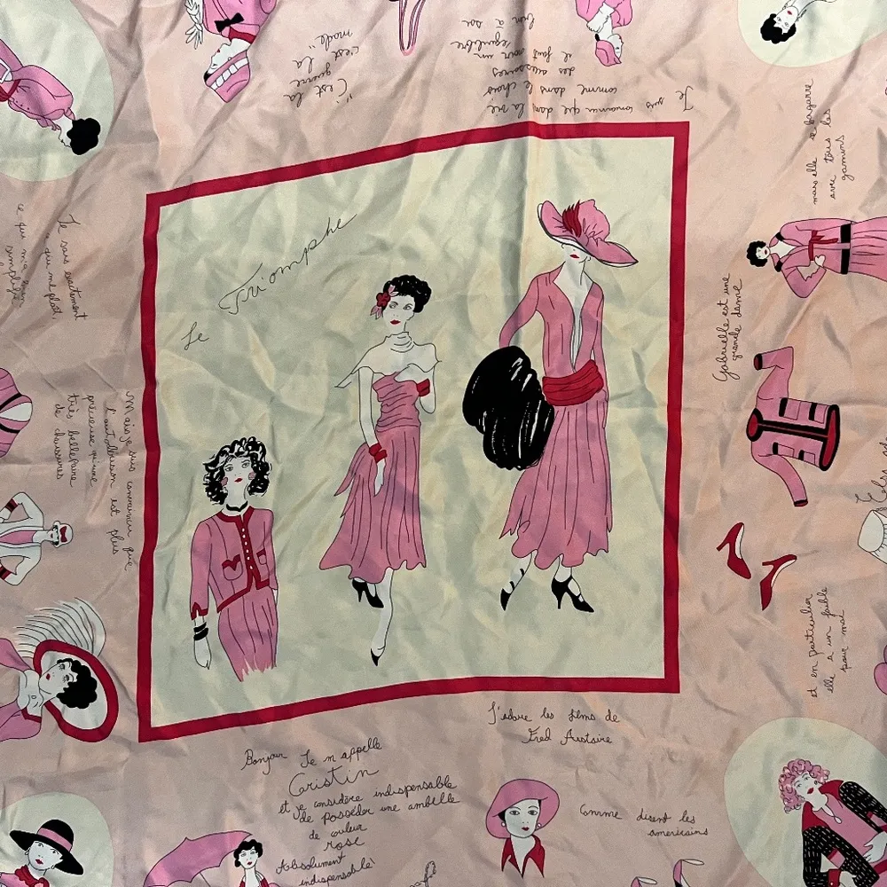 Le Triomphe Silk Scarf Pink - Image 2