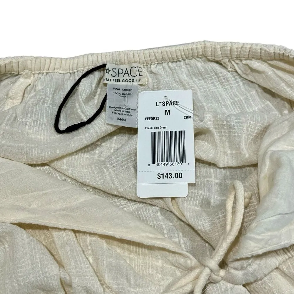NWT! L*Space Feelin' Fine Dress in Cream - Size Medium - Image 9