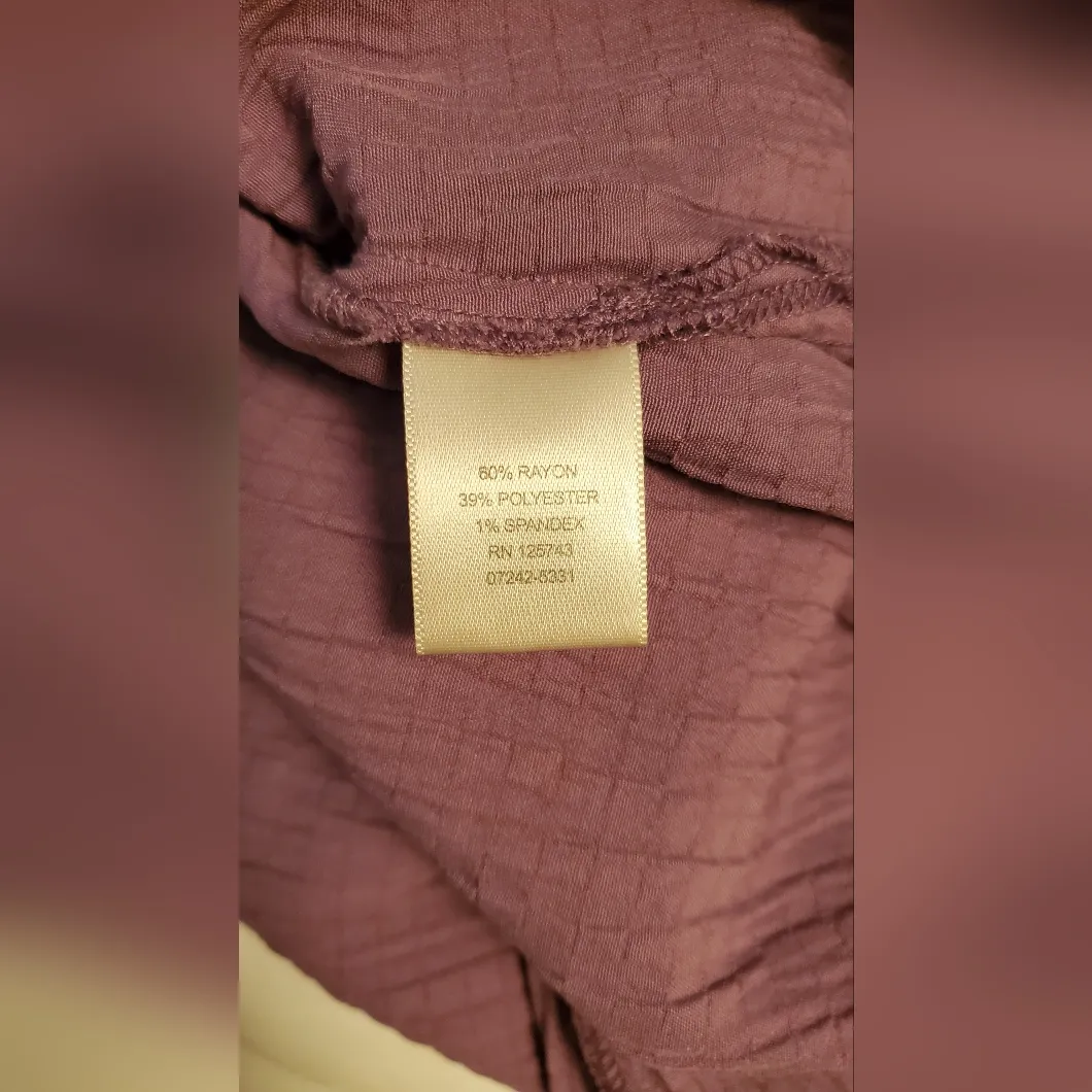 Christopher & Banks Plum Button-Down Shirt Size:2X - Image 9