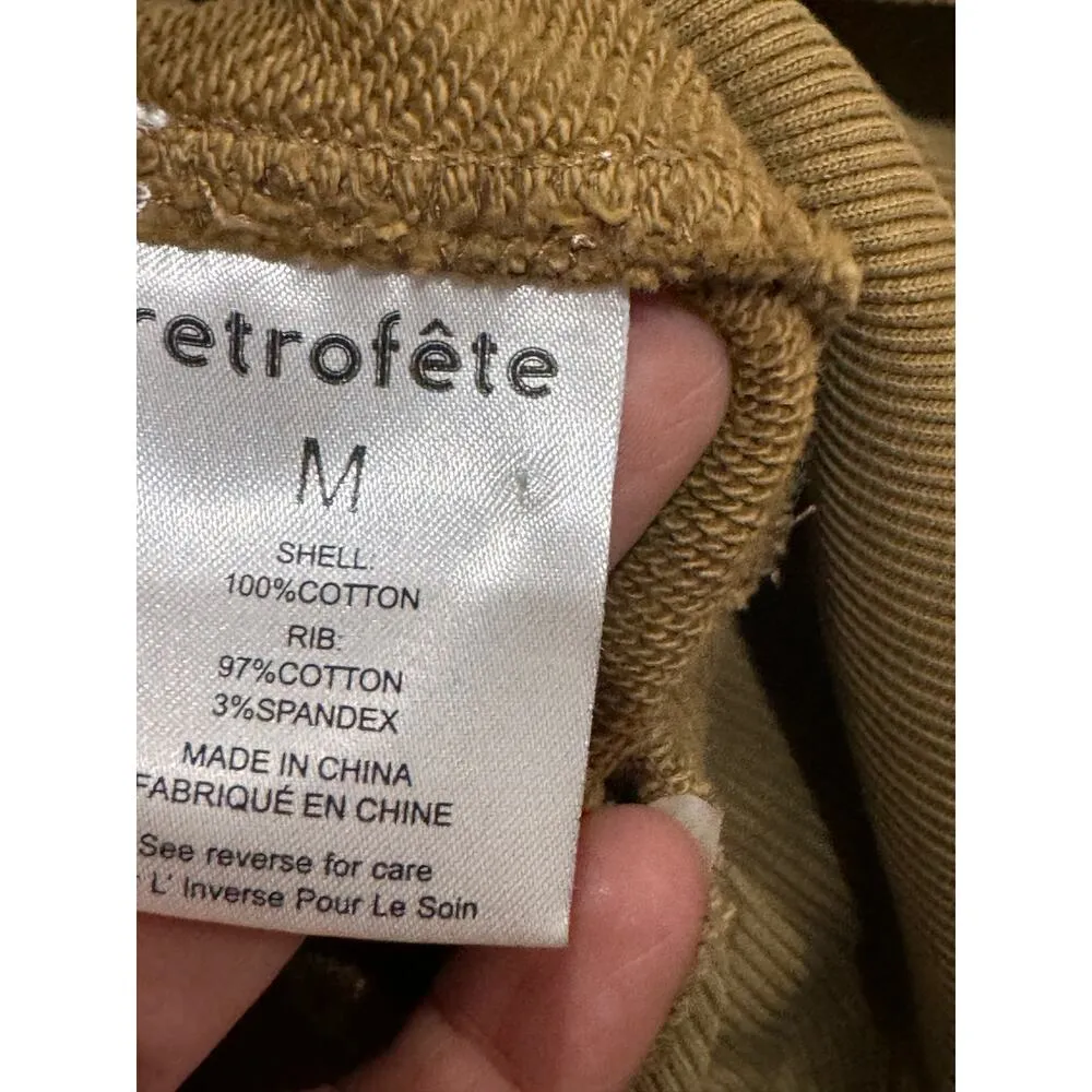 Retrofête DARCY TERRY Caramel Mini SWEATSHIRT DRESS size M - Image 11