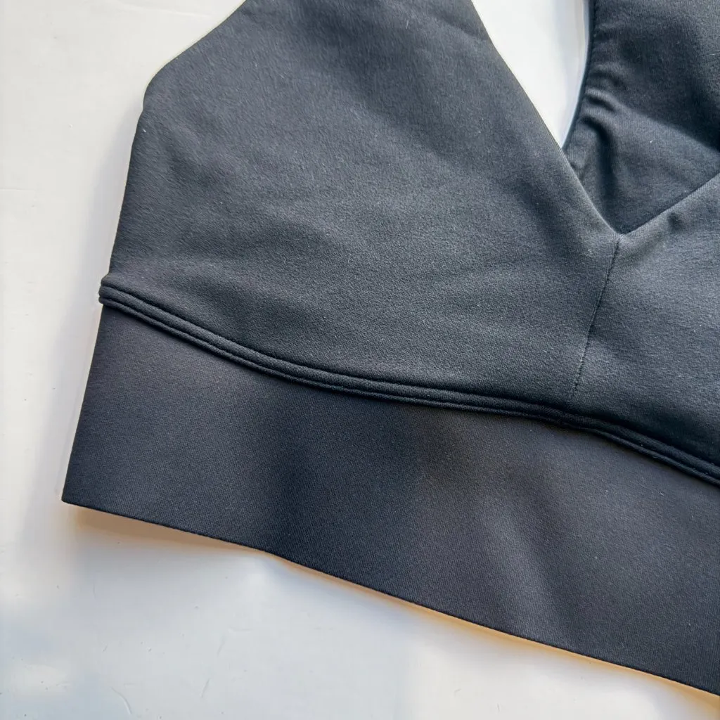 NWT Aerie Offline The Hugger Stretch Medium Support V-Neck Sports Bra Black XXS - Image 2