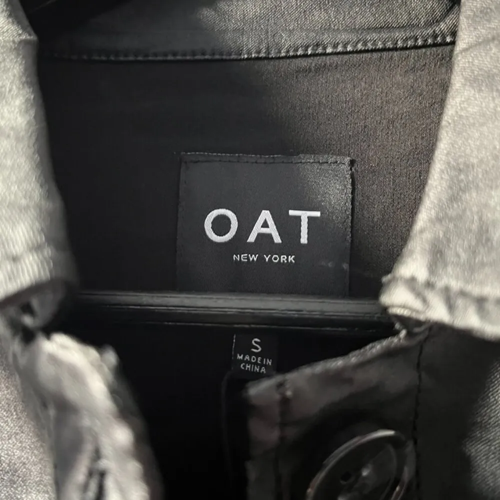 Oat New York vegan leather shirt jacket Black - Image 2