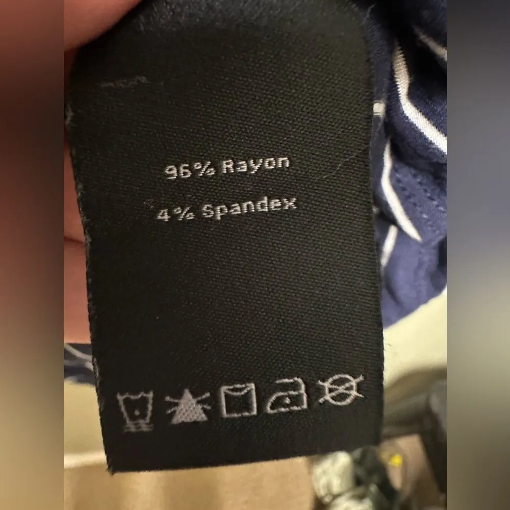 Charlie Paige sleeveless navy & white striped pocket top - Image 3