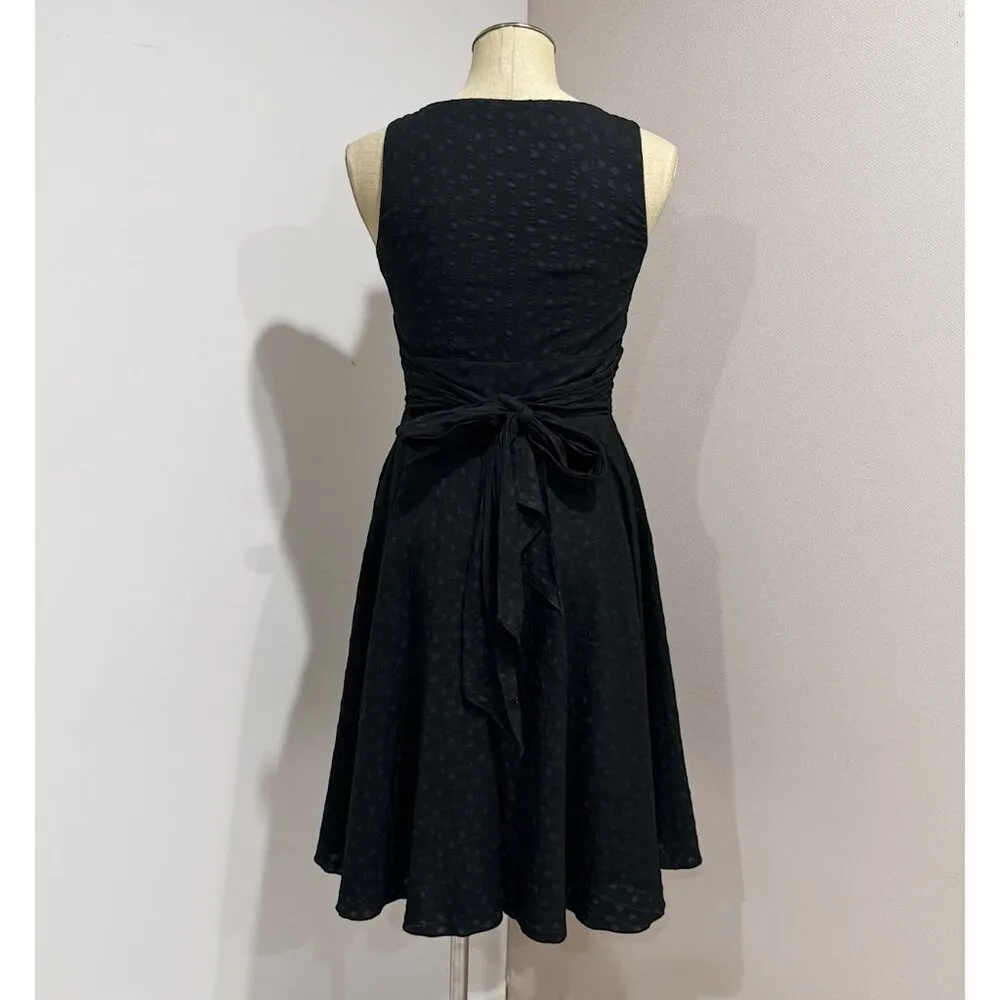 Suzi Chin For Maggy Boutique Black Sleeveless V-neck Cocktail Dress Size 6 - Image 5