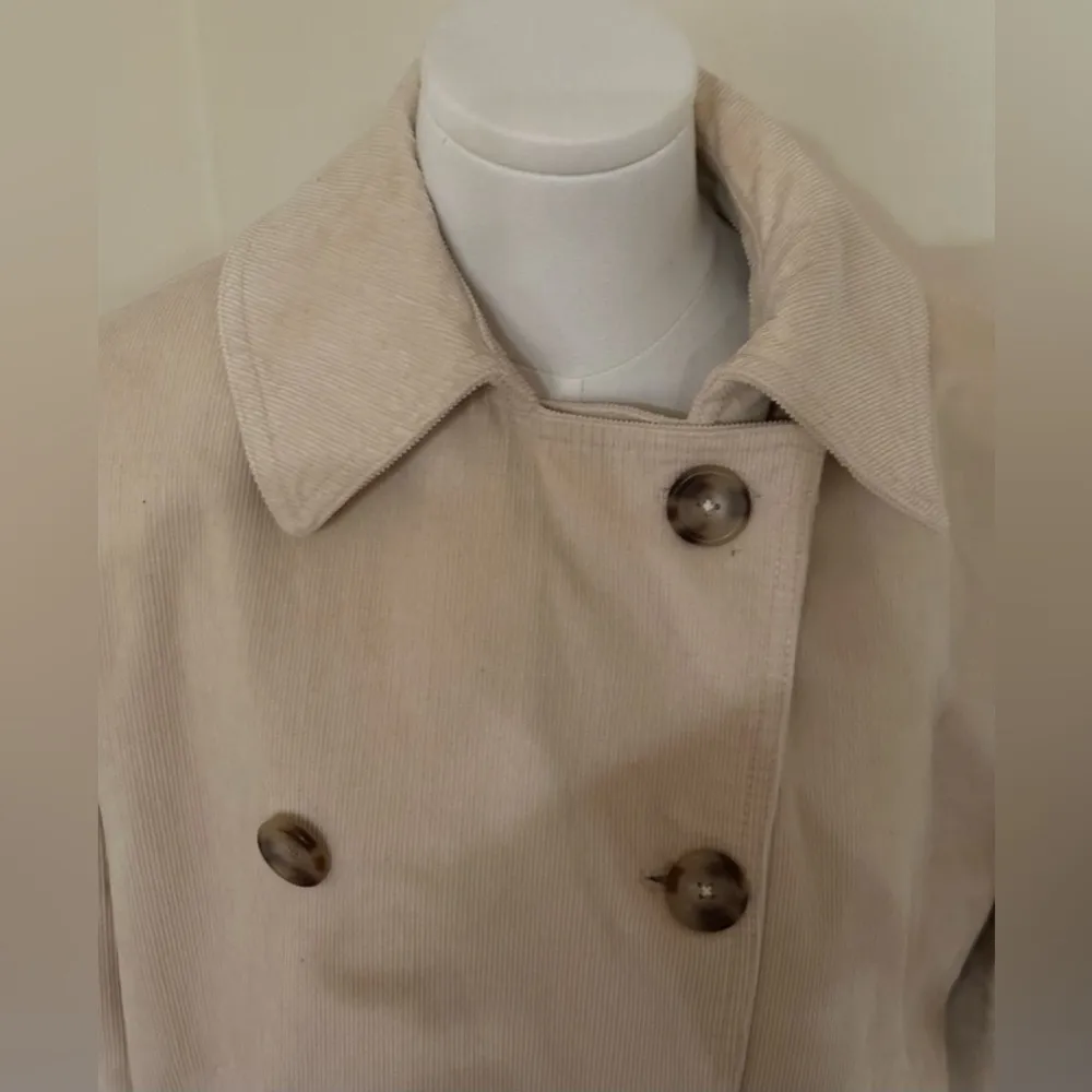 Ralph Lauren Cream Corduroy  Double Breasted Pea Coat Jacket Sz M  100% Cotton. - Image 4