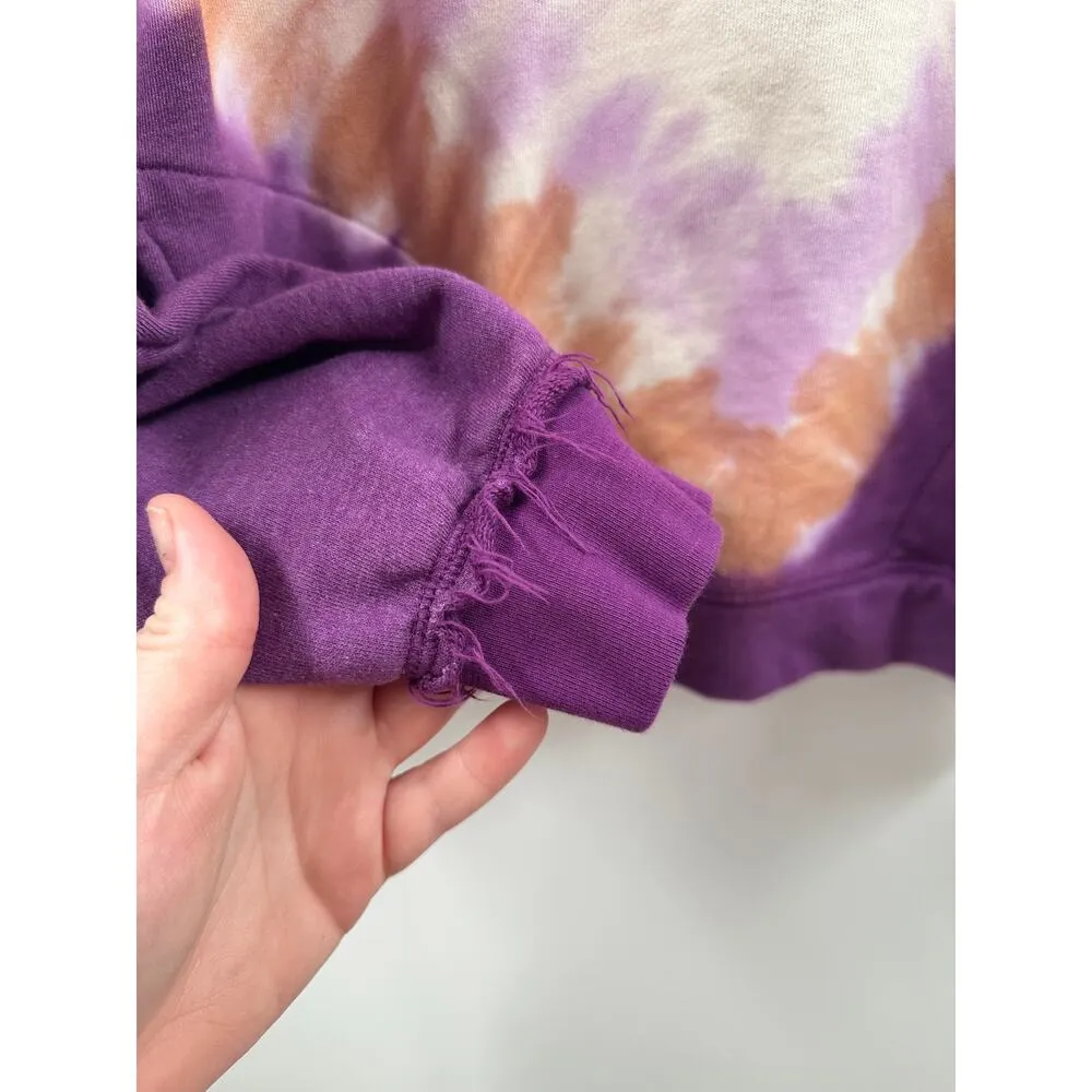 Free People Cream and Purple Ombre Metti Oversized Crew Sweatshirt Size XS - Image 7