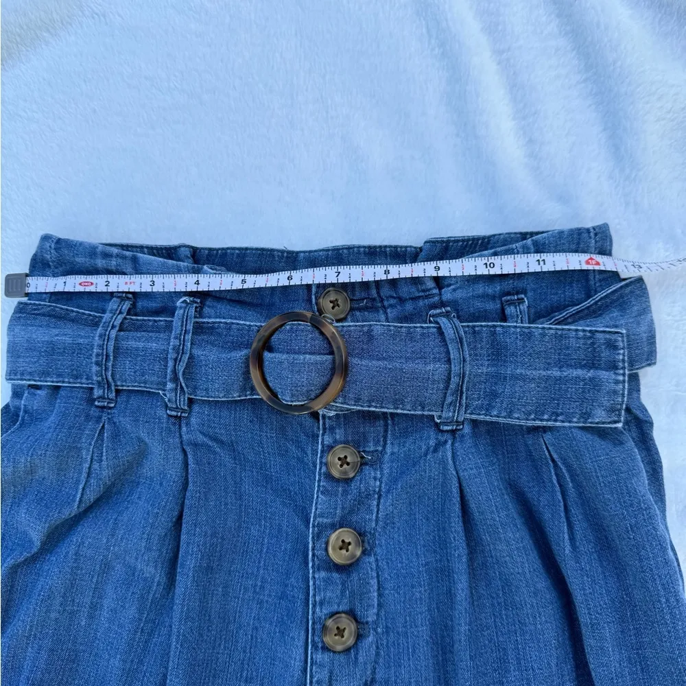 Abercrombie & Fitch Women's Wide-Leg Chambray Pants Size XS – Paperbag Waist - Image 9