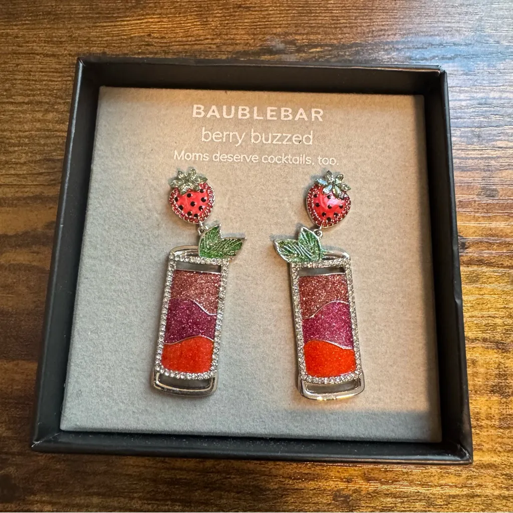 BaubleBar NWT  Berry Buzzed Dangle Earrings - Image 2