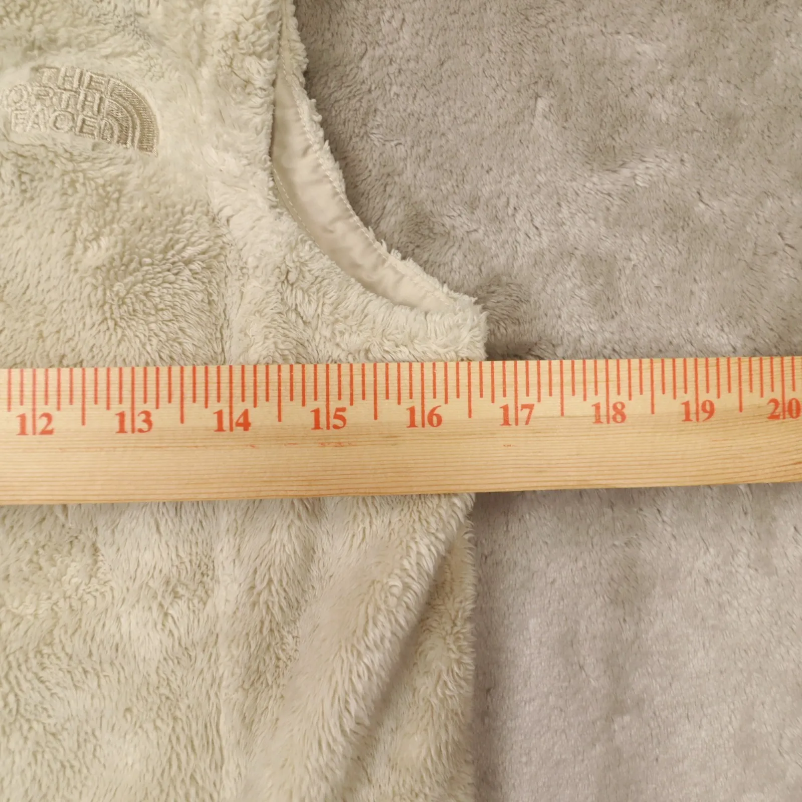 The North Face Vest Cream‎ Ivory High Pile Fleece Full Zip Women's size Small - Image 6