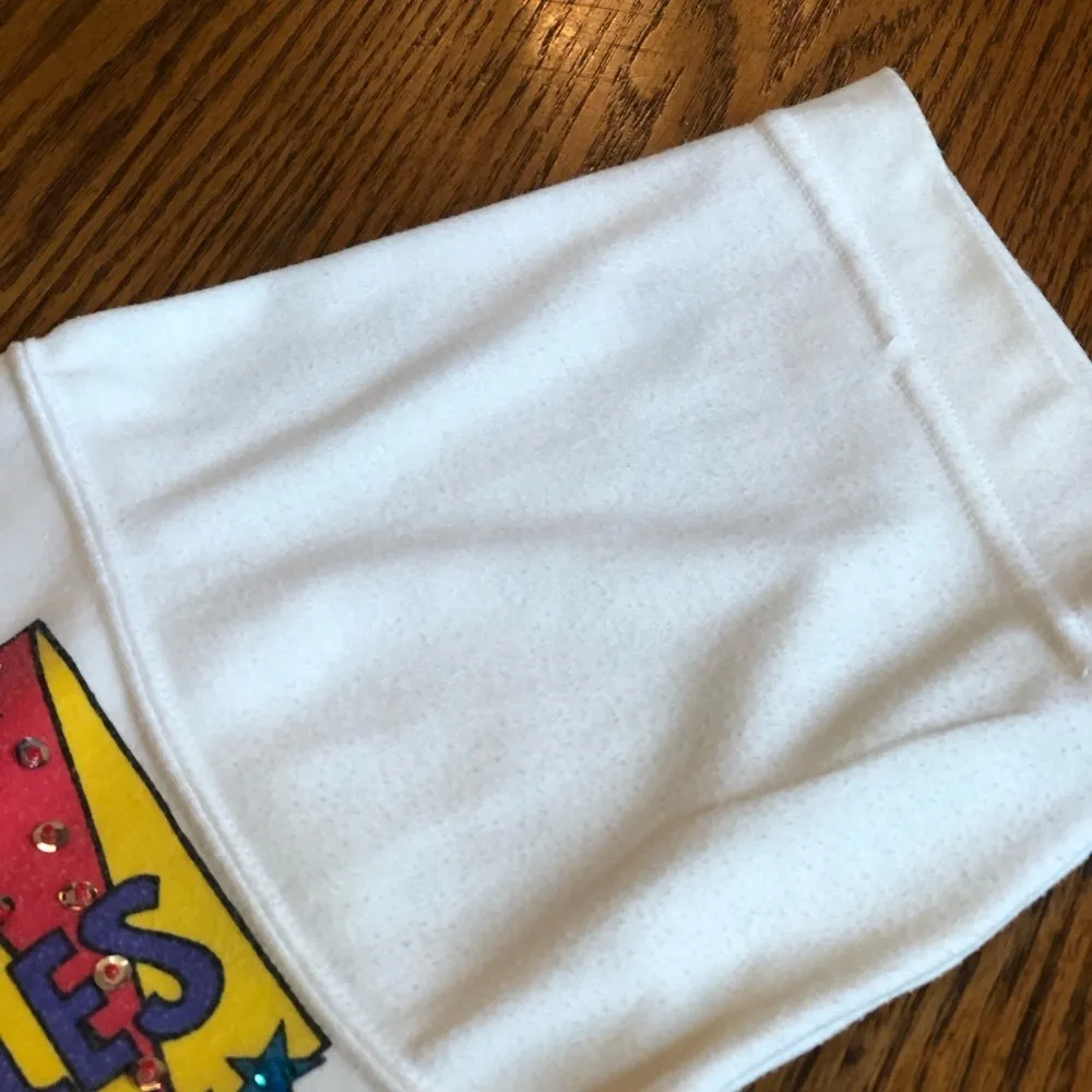 Vintage 90s France Scene Tee Shirt Rhinestones White Size undefined - Image 9