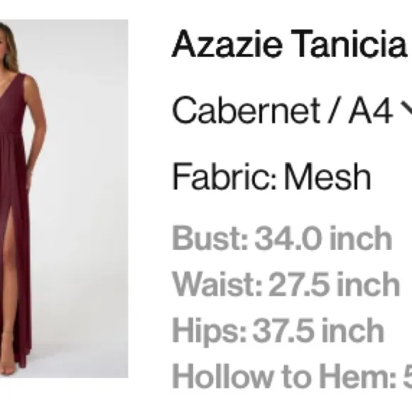 Azazie Tanicia Maxi Dress in Cabernet - Image 4