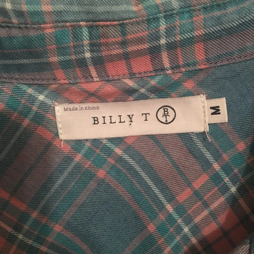 BILLY T Women’s Long Sleeve Button Down Shirt Blue Size M - Image 3