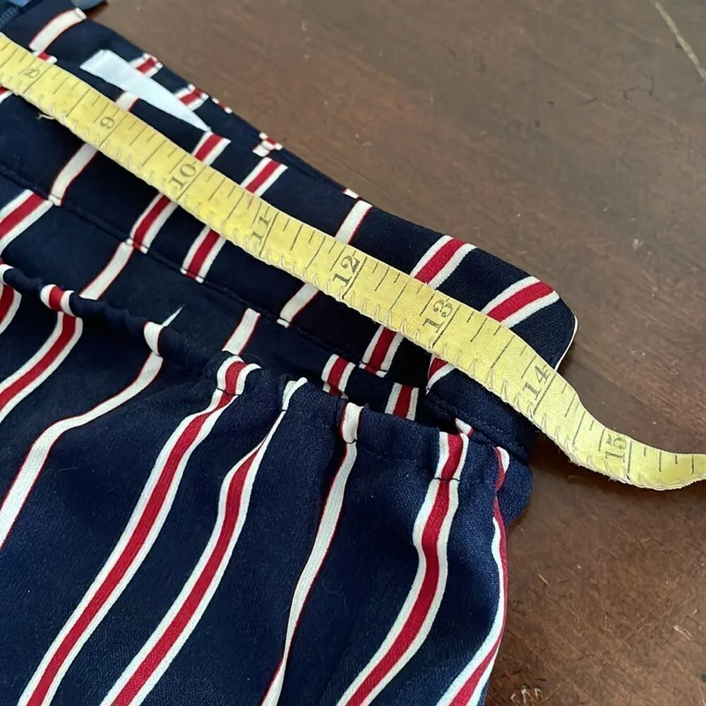 Revolve Superdown Morgan Navy, Red and White Striped Tie Front Pants - Image 11