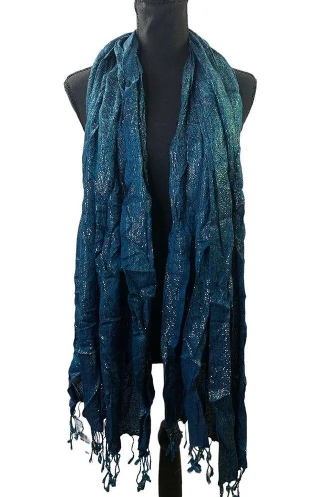 Women’s Dark Touch Teal Scarf Blue - Image 5