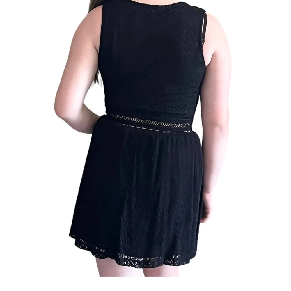 Ocean Drive Black Lace Sun DRESS Small Womens Tank Fit & Flare Sleeveless NWOT - Image 2