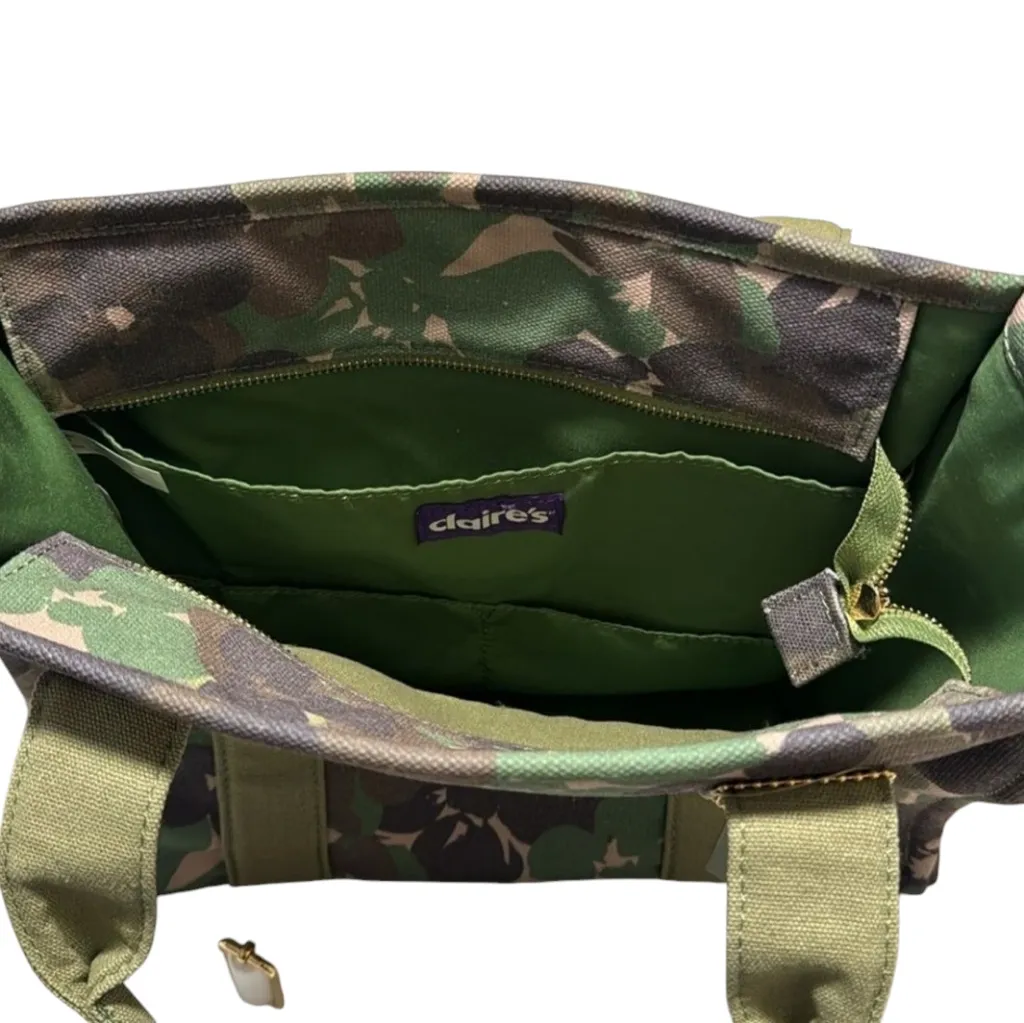 Camouflage Crossbody‎ Tote Bag Green - Image 9