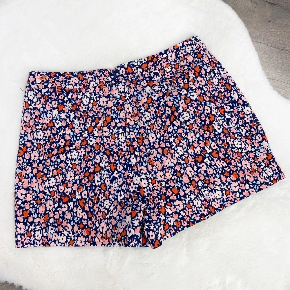 BCBGeneration Floral Pleat Front Shorts Blue 4 - Image 3