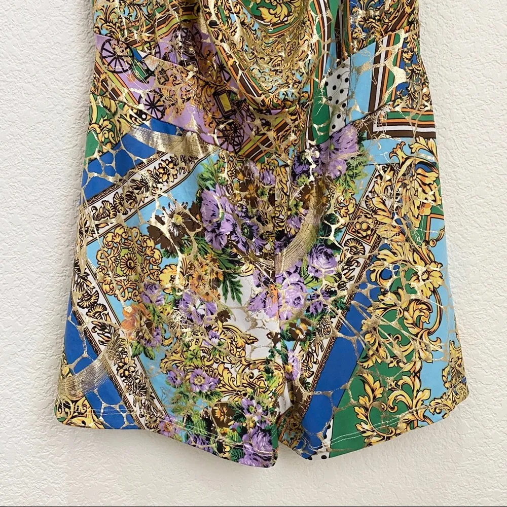 Cleo Cowl Racer Back Sexy Party Playsuit Romper M Size M - Image 11