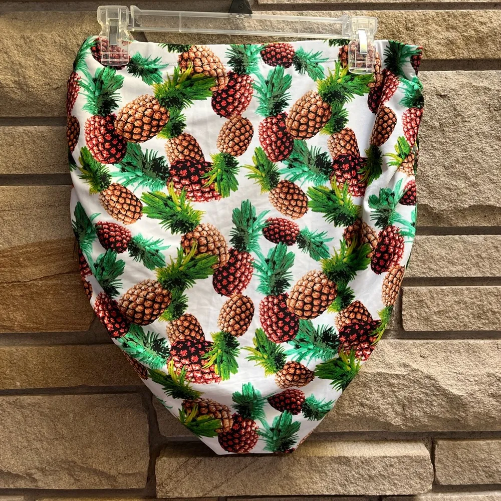 Forever 21 Plus High Waisted Pineapple Print Skirted Swim Bottoms 0x NWT - Image 2