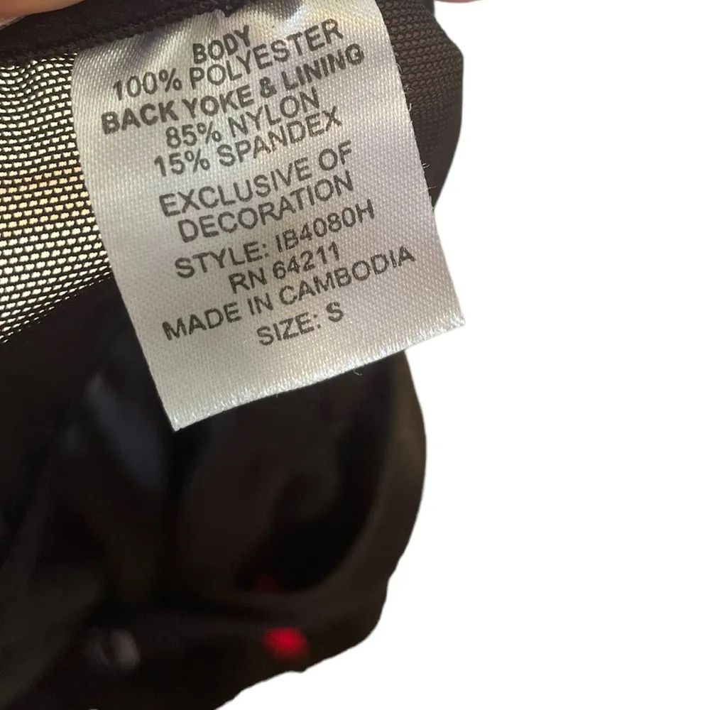 Linea Donatella Vintage Black Sheer Whimsygoth Romantic Floral Lingerie Slip Top - Image 8