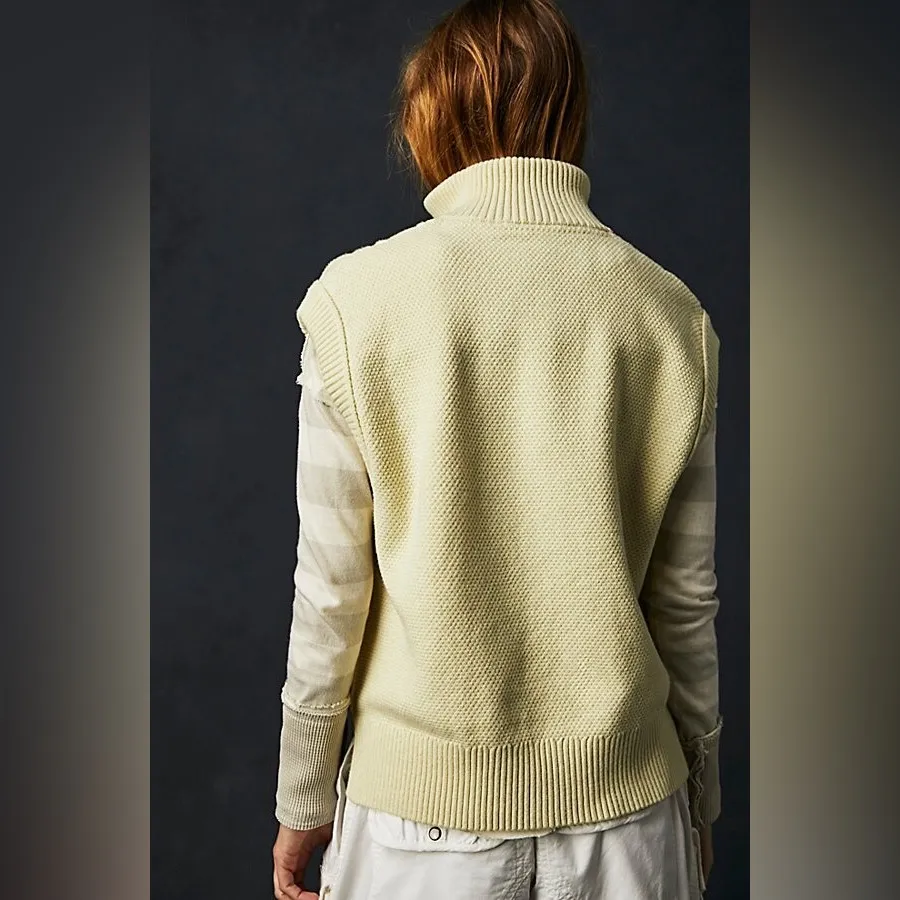 Free People Lizzy Half Zip Vest - Image 3