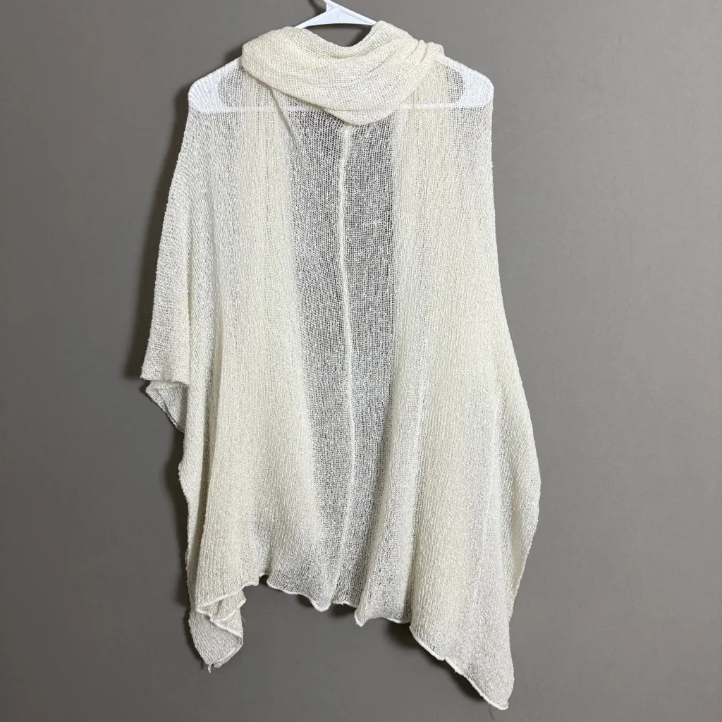 Van Klee sz One size‎ cream thin knit open cardigan - Image 7