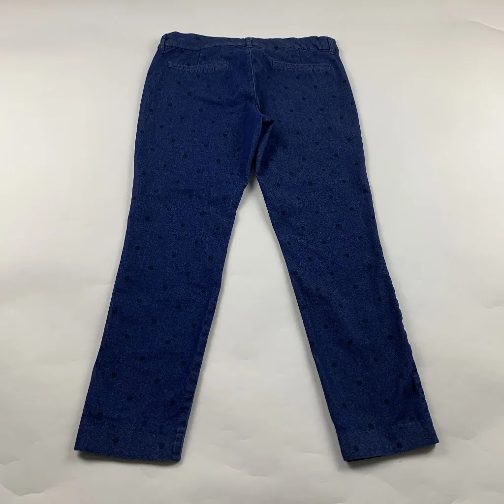 Old Navy Dark Denim Polka Dot Skinny Pixie Cropped Pant 8 - Image 6