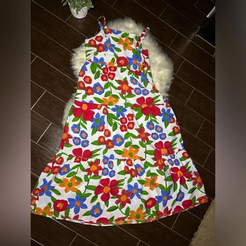 Skies Are Blue Curvy Plus Size Smocked Isabel Sleeveless Floral Maxi Dress 1X - Image 2