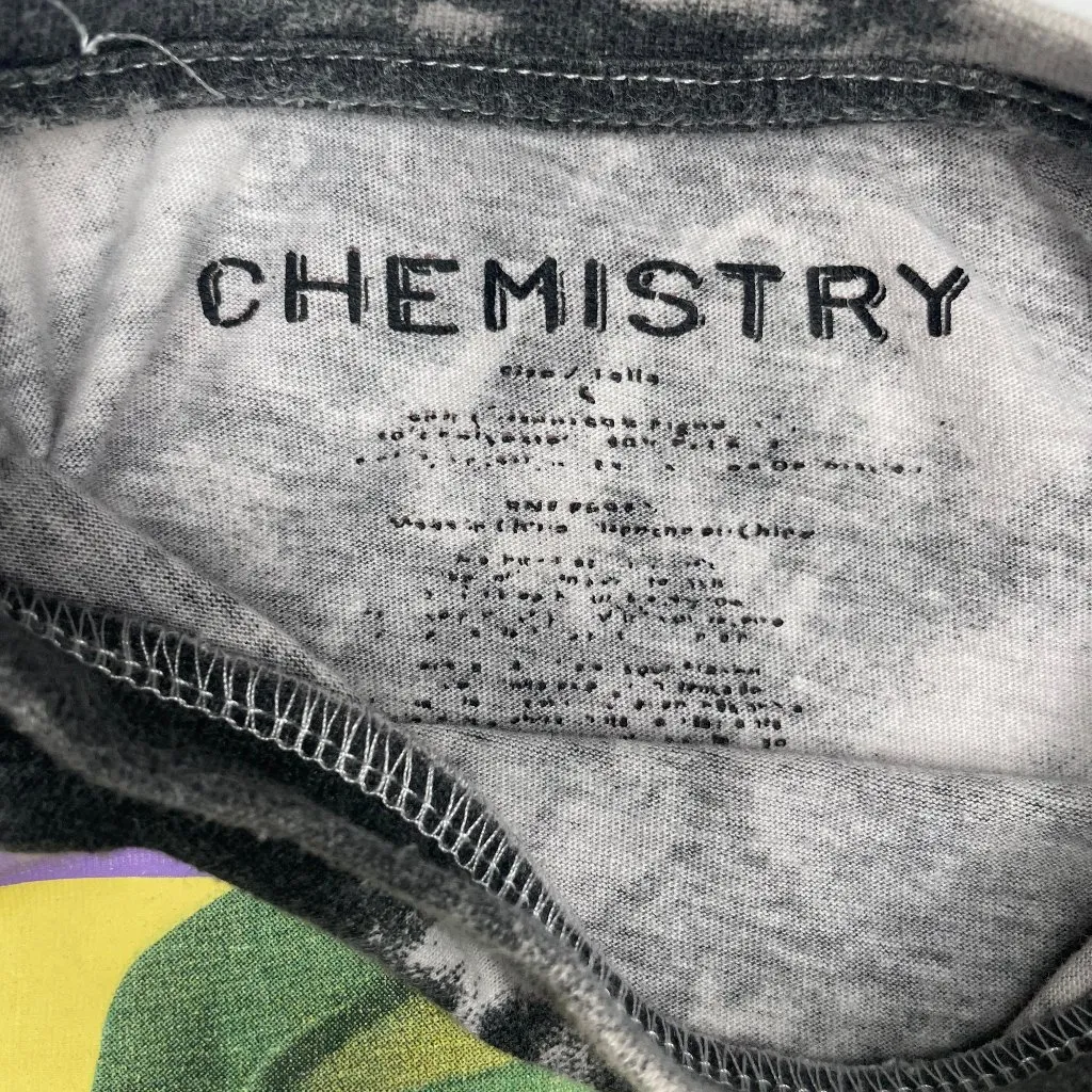 Tupac Poetic Justice Cotton Black Grey Tie Dye Cropped Shirt Sz Med - Image 9