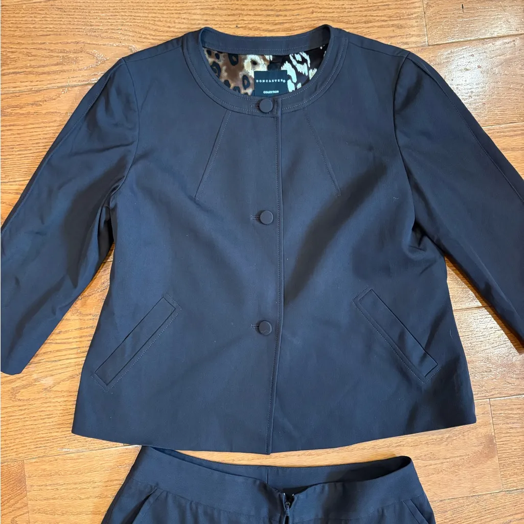 Doncaster Collection Brown Wool-Blend 2-Piece Suit Set – Size 10 - Image 2