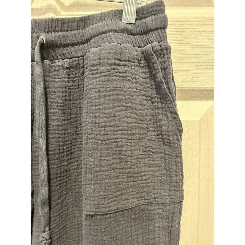 Staccato Navy Blue Double Cottony Gauze Jogger Pants‎ Size Large - Image 2