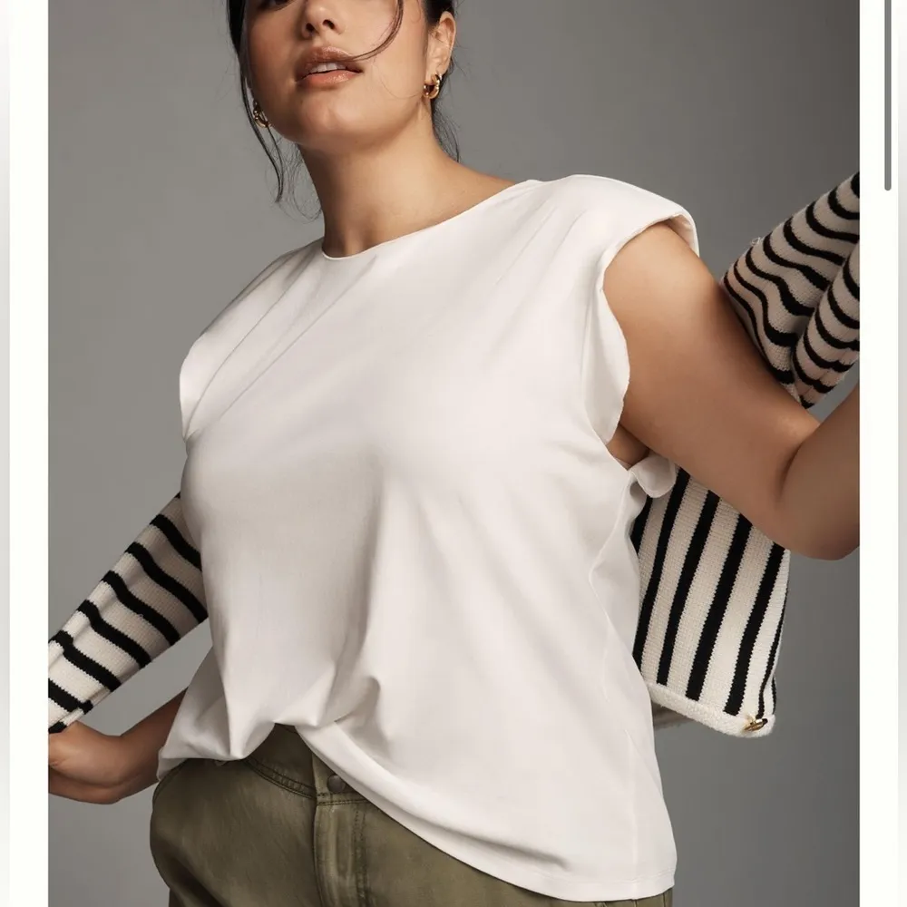 ANTHROPOLOGIE Structured Sleeveless White Top Size 3X NEW - Image 8