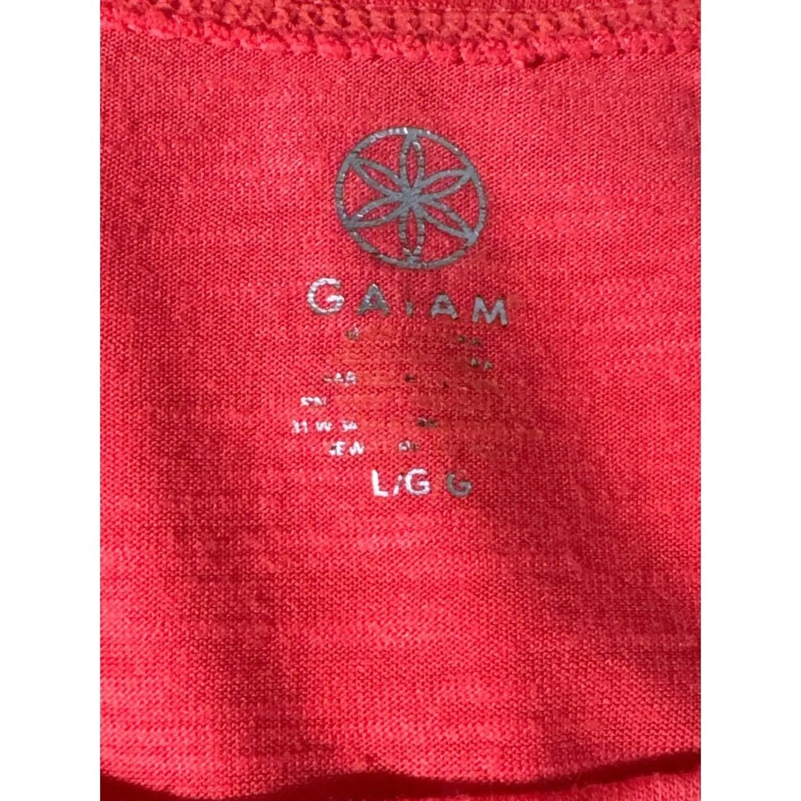 Gaiam Yoga Tank Toop Womens Large Twist Front Coral - Image 5